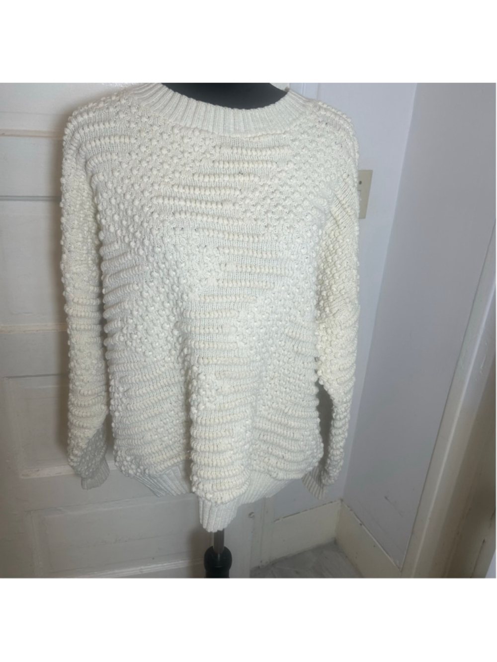 VTG Knudsen Fisherman Knits Seattle Pullover Sweater Nautical Sailor Preppy FLAW